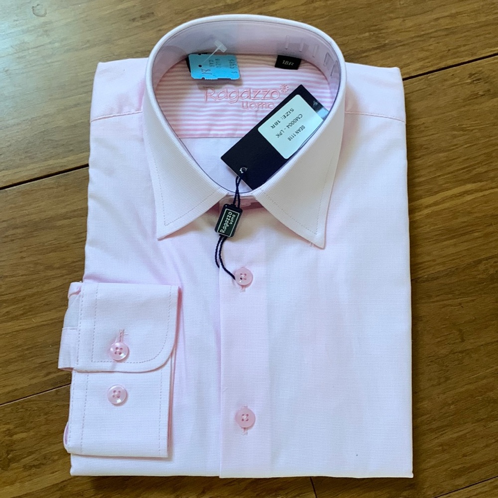 Ragazzo pink dress shirt size Youth18R